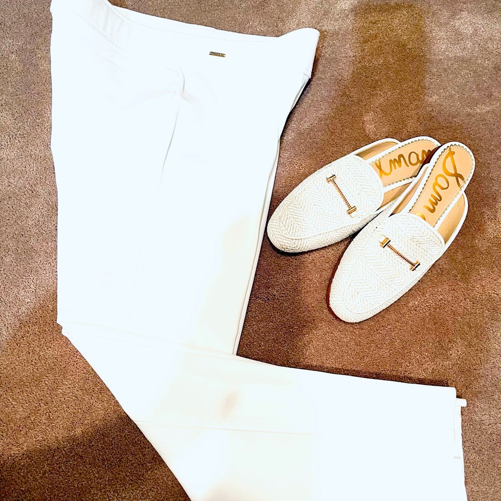 White Ralph Lauren Pull On Cropped Pants, Size 8